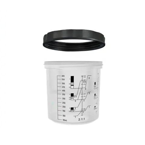 HANSPRAY SPEEDY PAINT SYSTEM 800ML REPLACEMENT HARD OUTER CUP & COLLAR SINGLE UNIT