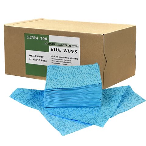 EDS AUTO ULTRA 100 INDUSTRIAL BLUE WIPES 200 PER BOX