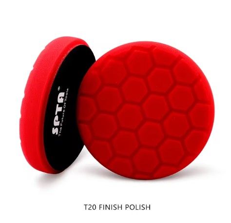 FOAM PAD HOOK & LOOP 75MM T20 FINISH POLISH RED