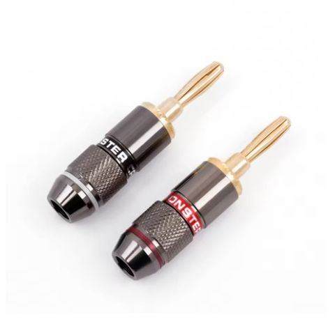 GOLD PLATED BANANA PLUG CONNECTORS 4MM PAIR