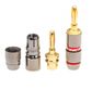 GOLD PLATED BANANA PLUG CONNECTORS 4MM PAIR