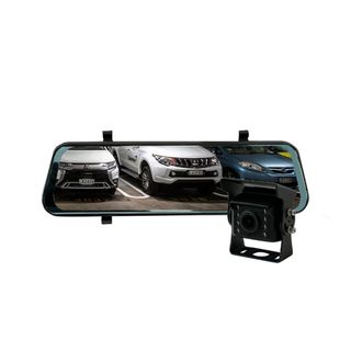 MONGOOSE 9.6" CLIP ON MIRROR - AHD - MIRROR MONITOR AND COMMERCIAL CAMERA KIT