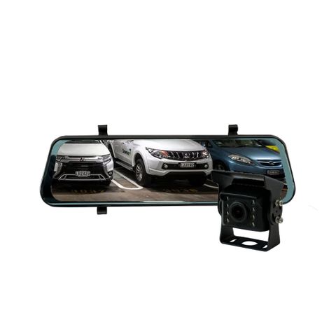 MONGOOSE 9.6" CLIP ON MIRROR - AHD - MIRROR MONITOR AND COMMERCIAL CAMERA KIT