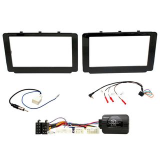 FITTING KIT TOYOTA HILUX 2015 - 2018 DOUBLE DIN (BLACK) COMPLETE KIT