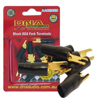 8 AWG FORK TERMINAL BLACK (10 PACK)