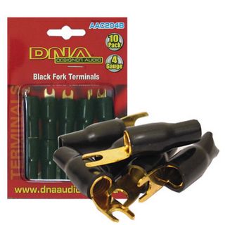 4 AWG FORK TERMINAL BLACK (10 PACK)