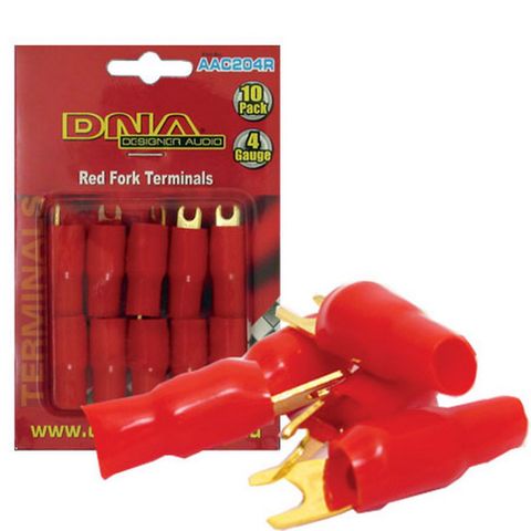 4 AWG FORK TERMINAL RED (10 PACK)