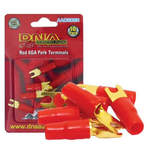 8 AWG FORK TERMINAL RED(10 Pack )