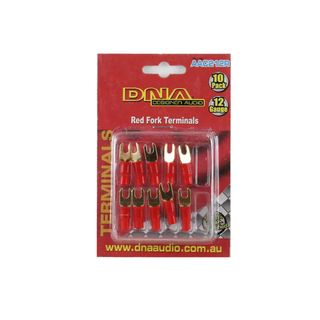 12 AWG FORK TERMINAL RED (10 PACK)