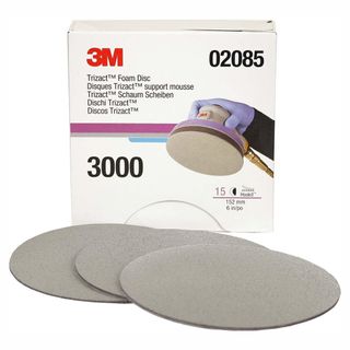 3M 2085 TRIZACT HOOKIT GREY FOAM DISC 3000 GRIT 150MM