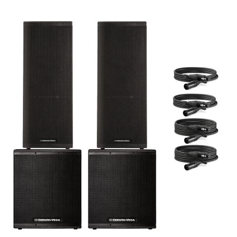 CERWIN VEGA PRO AUDIO DUAL 2X15" SPEAKER + DUAL 18" SUBWOOFERS KIT