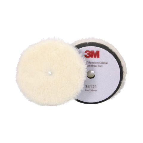 3M 34121 WOOL POLISHING PADS 130MM WHITE 2PK