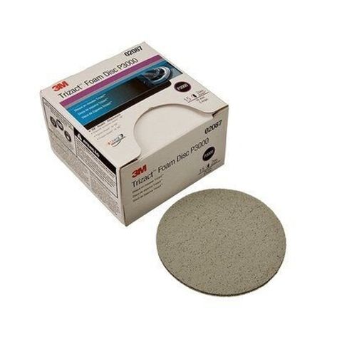 3M 2087 TRIZACT HOOKIT GREY FOAM ABRASIVE DISK 76MM P3000G