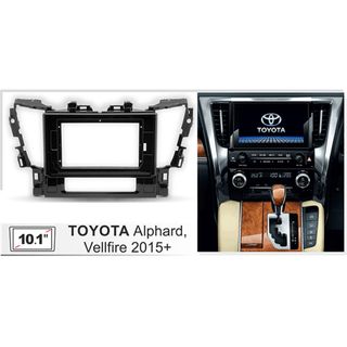 FITTING KIT TOYOTA ALPHARD , VELLFIRE 2015 ON 10.1" DASH (GLOSS BLACK)