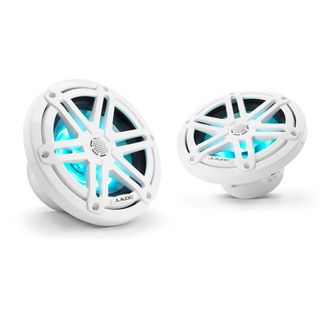 JL AUDIO M3-650X-S-GW-I 6.5" MARINE COAXIAL SPEAKERS GLOSS WHITE SPORT GRILLE WITH LED