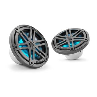 JL AUDIO M3-770X-S-GM-I 7.7" MARINE COAXIAL SPEAKERS GRAY METALLIC SPORT GRILLE WITH LED