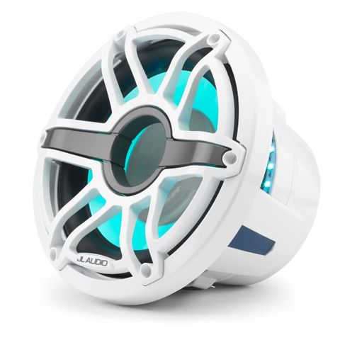 JL AUDIO M6-10IB-S-GWGW-I-4 10" MARINE SUBWOODER DRIVER GLOSS WHITE SPORT GRILLE WITH LED