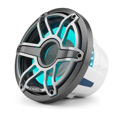 JL AUDIO M6-10IB-S-GMTI-I-4 10" MARINE SUBWOODER DRIVER WITH LED TITANIUM SPORT GRILLE