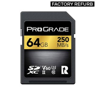 PROGRADE DIGITAL SDXC GOLD UHS-II 64GB R250MB/S W120MB/S V60 - FACTORY REFURB