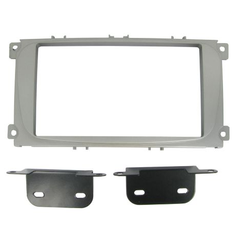 FITTING KIT FORD FOCUS , MONDEO 2007 - 2014 DOUBLE DIN (OVAl SHAPED OEM RAIOD) (SILVER)