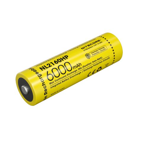 NITECORE LI-ION RECHARGEABLE 21700 HIGH DRAIN BATTERY 6000MAH 3.6V