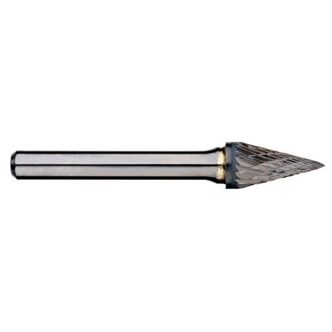 ALPHA 12.7MM POINTED CONE CARBIDE BURR - 6MM SHANK