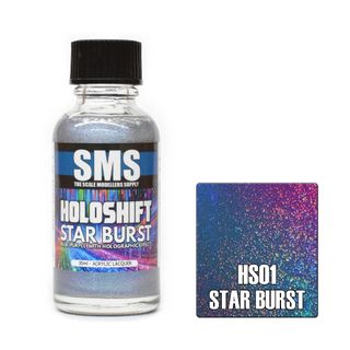 AIR BRUSH PAINT 30ML HOLOSHIFT STAR BURST BLUE/PURPLE/HOLO ACRYLIC LACQUER SCALE MODELLERS SUPPLY