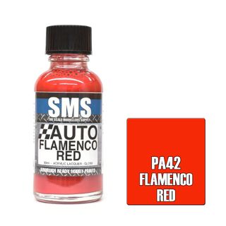 AIR BRUSH PAINT 30ML FLAMENCO RED ACRYLIC LACQUER SCALE MODELLERS SUPPLY