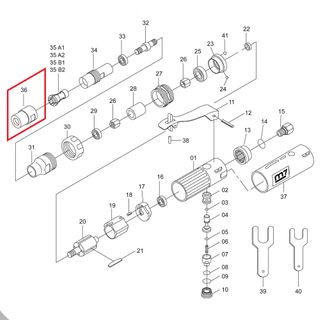 M7 COLLET NUT TO SUIT QA-315 AIR DIE GRINDER