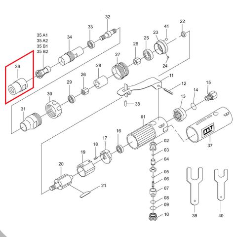 M7 COLLET NUT TO SUIT QA-315 AIR DIE GRINDER