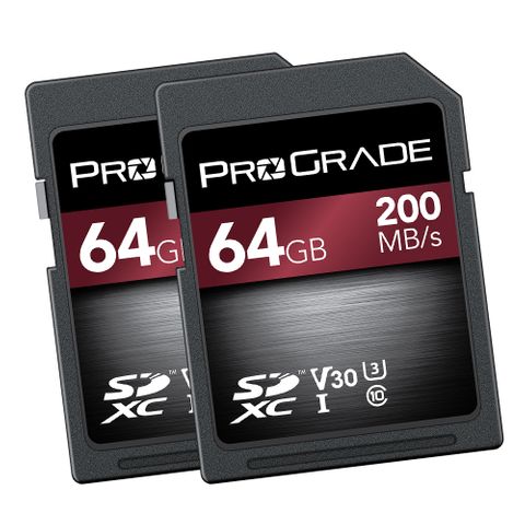 PROGRADE DIGITAL MICRO SDXC STRONTIUM UHS-I 64GB R200MB/S W50MB/S V30 2 PACK