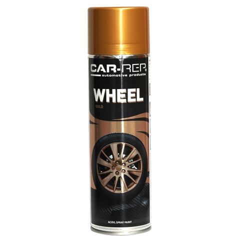 CAR-REP AEROSOL WHEEL PAINT GOLD ACRYL 500ML