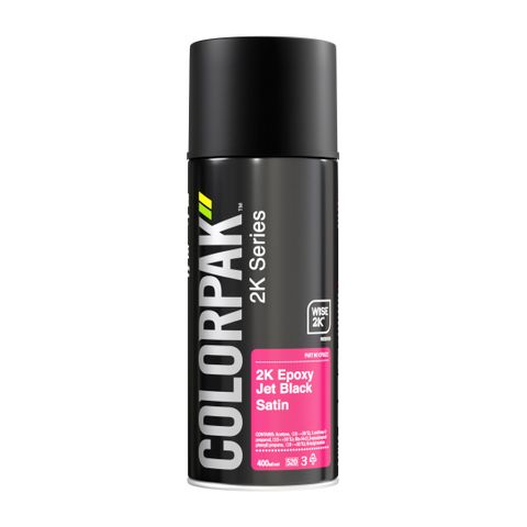 COLORPAK 2K SERIES EPOXY TOP COAT JET BLACK SATIN 400ML