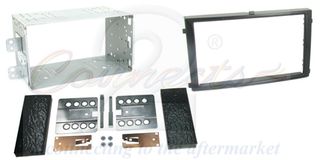 FITTING KIT SSANGYONG REXTON II 2005 - 2013 DOUBLE DIN WITH CAGE (BLACK)