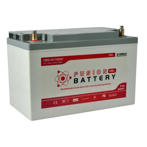 AUTOMOTIVE BATTERY FUSION GEL 12V 100AH DEEP CYCLE BATTERY