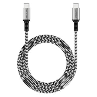 MICRODIA EXECABLE TWEED PD240W 1.8M USB-C TO USB-C CABLE - ZEBRA