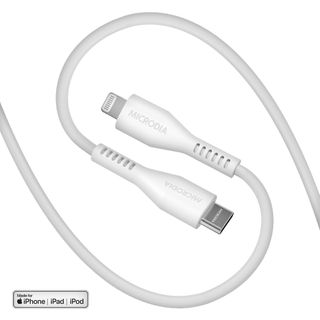MICRODIA FRUITYWIRE LIQUID SILICON PD60W 1.3M USB-C TO LIGHTNING CABLE - PEARL WHITE