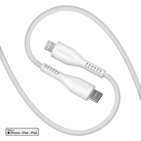 MICRODIA FRUITYWIRE LIQUID SILICON PD60W 1.3M USB-C TO LIGHTNING CABLE - CHARCOAL