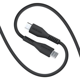 MICRODIA FRUITYWIRE LIQUID SILICON PD100W 2.6M USB-C TO USB-C CABLE - CHARCOAL