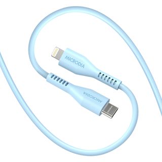 MICRODIA FRUITYWIRE LIQUID SILICON PD60W 1.3M USB-C TO LIGHTNING CABLE - BUBBLE BLUE