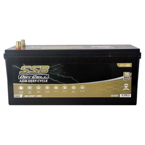 AUTOMOTIVE BATTERY AGM DEEP CYCLE 12V 180AH 1300CCA BY SSB ULTRA HIGH PERFORMANCE  DRY CELL