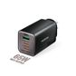 MICRODIA SMARTCUBE NANO 65W TRI PORT GAN WALL CHARGER - BLACK