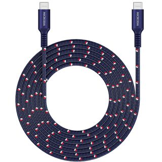 MICRODIA EXECABLE TWEED PD100W 2.6M USB-C TO USB-C CABLE - NAVY