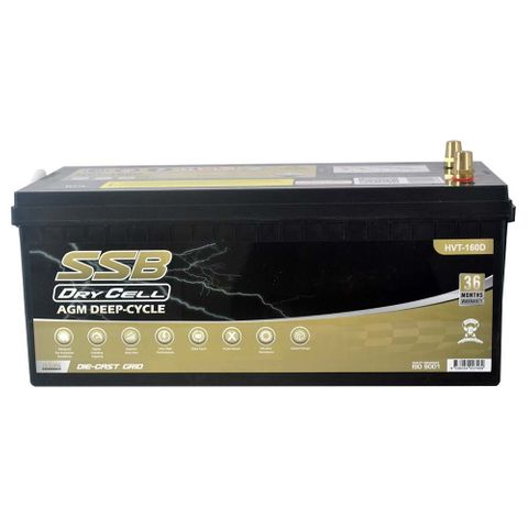 AGM BATTERY DEEP CYCLE DUAL PURPOSE 12V 160AH 1250CCA BY SSB ULTRA HIGH PERFORMANCE