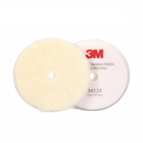 3M 34124 PERFECT IT RANDOM ORBITAL WOOL COMPOUNDING PAD 6" 2PK