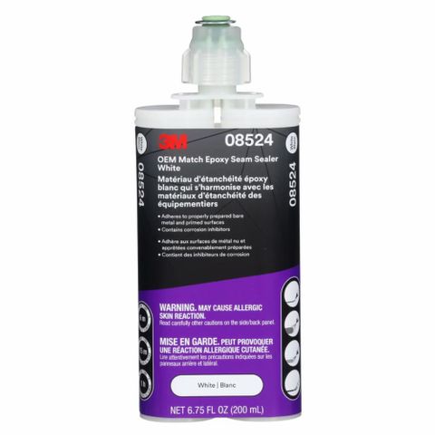 3M 08524 OEM MATCH EPOXY SEAM SEALER, WHITE, 200 ML CARTRIDGE
