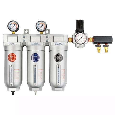 IWATA 2SPRAY 3 STAGE FILTER WITH REGULATOR & TWIN OUTLETS
