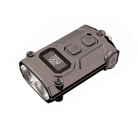NITECORE 600 LUMEN USB-C RECHARGEABLE KEYCHAIN FLASHLIGHT GREY