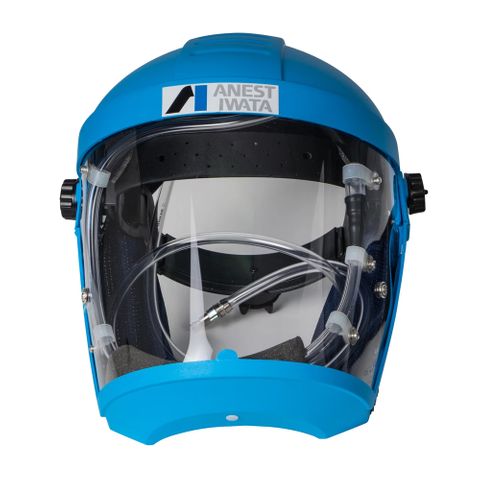 IWATA AIR FED HEAD & VISOR ASSEMBLY - NO BELT/REGULATOR
