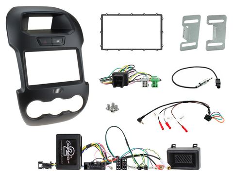 FITTING KIT FORD RANGER (PX1) 2012 - 2015 DOUBLE DIN (BLACK) COMPLETE KIT